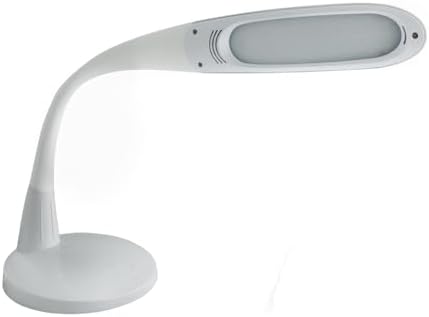 Two Task Lamp, 12W Adjustable Desk Lamp, Dimmable LED Light with Custom Color Temperature for Desk, Office, Bedroom, Living Room, Modern Design for Work, Study, Reading Needs, (White) by StellaLighting