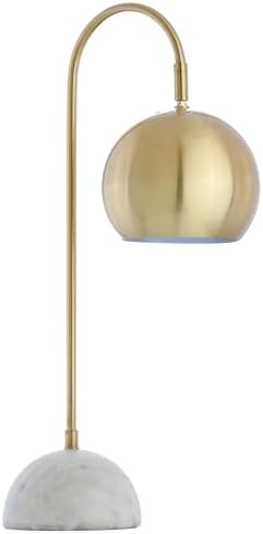 JONATHAN Y Stephen Arched 23.5" LED Task Table Lamp, Brass Gold/White by JONATHANY