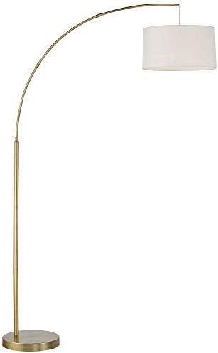 360 Lighting Cora 72" Tall Brass Metal Modern Arc Floor Lamp - Image 2
