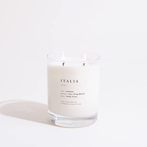 Brooklyn Candle Studio Italia Classic 2 Wick Candle - Luxury Scented Candle, Vanilla, Incense & Orange Blossom, Vegan Soy Wax, Hand Poured, 70 Hour Burn Time - 13oz by BrooklynCandleStudio