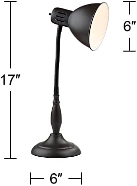 Breck 17" Small Desk Lamp Bronze Brown Traditional Flexible Gooseneck Arm - Image 4