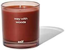 Way with Woods Luxury Scented Candle by Snif, Inviting and Crisp Scent, 200+ Hours, 100% Cotton Fiber Wicks, Soy Wax Blend, Non-Toxic, Vegan, 50 oz - Image 3