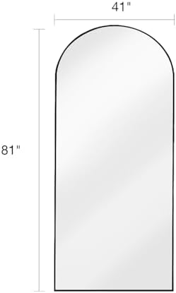 ITSRG Full Length Mirror with Stand, 41"x81" Floor Mirror Freestanding, Arched Wall Mirror, Oversized, Wall Mounted Mirror for Bedroom(Black) - Image 4
