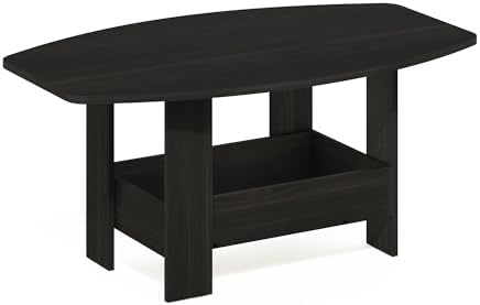 Furinno Simple Design 2-Tier Coffee Table with Lower Shelf, Espresso - Image 5