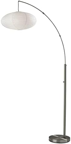 Adesso 5024-22 Corinne Arc Lamp, 80 in, 1 X 100W, Brushed Steel, 1 Floor Lamp by Adesso