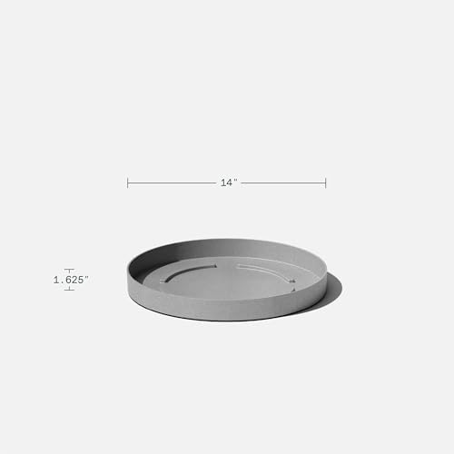 Veradek Mason Series Lima Planter & Drip Tray - Large Round Outdoor Planter - Image 2