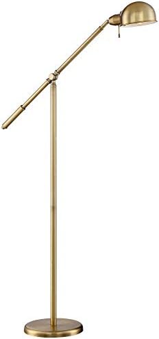 Dawson Antique Brass Adjustable Boom Arm Pharmacy 55" Tall Floor Lamp - Image 2