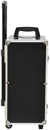 Rolling Jewelry Trolley Case with Drawers Sturdy Case for Travel and Vendor Showes Jewels Sets Display Organizer (Black) - Image 2