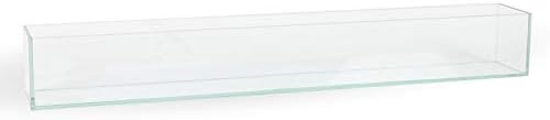 Clear Floral Glass Rectangular Planter 4" H x 4" W x 48" L - Rectangle Vase Vision Glass Pot by Pottery+Pots