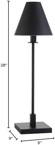 Henn&Hart 28" Modern 1-Light Table Lamp, Black - Image 7