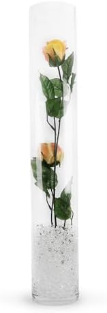 WGVI Quality Thick Weighted Tall Clear Cylinder Glass Vases, 4" W x 24" H, Flower Arrangement Floating Candle Holders Wedding Centerpieces Event Floral Container Tabletop Display Décor, 1 Piece - Image 4