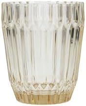 Fortessa Archie Glass Drinkware, Double Old Fashioned (Set of 6), 12.5 Ounce, Ginger Gold by Unknown