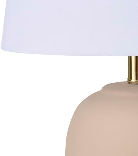 Nourison Home 23" Light Pink Ceramic Jar Table Lamp for Bedroom, Living Room, Dining Office, with White Shade (Pack of 1) - Image 7