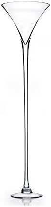 WGV Large Martini Glass Vase, Open 12", Height 47", Base 8", (Multiple Sizes Choices) Clear Wine Fruit Planter Floral Container, Wedding Centerpieces, Event Home Decor, 1 Piece (VMG1247) by WGVInternational-OpusGlassware