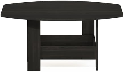 Furinno Simple Design 2-Tier Coffee Table with Lower Shelf, Espresso - Image 6