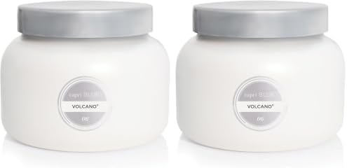 Capri Blue Volcano Scented Candles - Luxury Three Wick Candles for Home Scented with Tropical Fruit & Sugared Citrus - Soy Wax Blend - Large White Color (28 oz) (Pack of 2) by Unknown