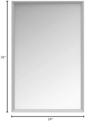 Amazon Basics Rectangular Wall Mount Mirror for Bedroom, Living Room, Entryway, 24" x 36", Peaked Trim, Nickel, Hangs Horizontally or Vertically - Image 6