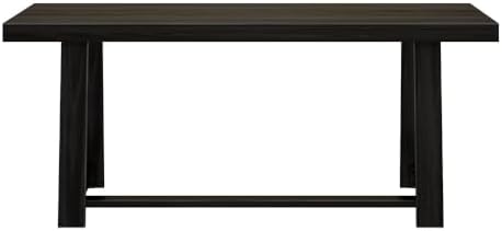 Plank+Beam Classic 72 Inch Dining Table, Rectangular, Black Wirebrush - Image 6
