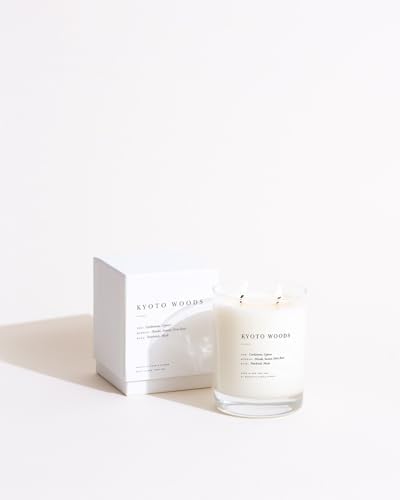 Brooklyn Candle Studio Kyoto Woods 2 Wick Candle – Luxury Scented Candle with Cypress, Hinoki & Santal – Vegan Soy Wax, Hand-Poured in the USA – 70-Hour Burn Time, 13oz - Image 2
