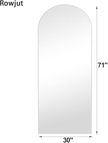 Rowjut Large 71"x30" Arched Full Length Mirror White Floor &Standing for Bedroom &Living Room & Wall Mounted Mirror Full Body Mirrors Hanging or Leaning. - Image 3