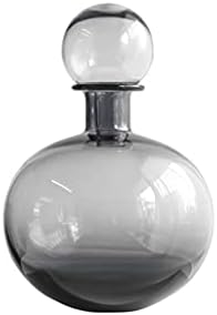 GRFIT Decorative Vase Glass Vase with Lid Modern Home Restaurant Coffee Table Office Desktop Decoration Vase Transparent Vase Ceramic Vase Glass Vase Hydroponic Flower Vase (Color : B) by Unknown