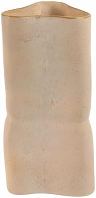 Sculptural Ceramic Vase for Living Room and Home Decor - Elegant Modern Flower Vase as A House Accent with Modern Pottery - Decorative Table Styling for Bedroom, Room and Office Display - 15”, Cream - Image 6