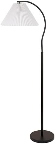 JONATHAN Y Devon 60.5" Modern Glam Arc Floor Lamp, Black - Image 2