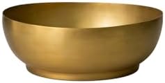 Serene Spaces Living Lightweight Antique Brass Decorative Bowl - Elegant Potpourri Catchall for Diwali Home Décor, Entryway and Dining Table, 2.75" Tall & 8" Diameter by SereneSpacesLiving