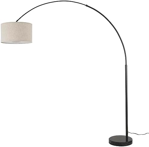 Major-Q Modern Arcing Floor Lamp - Tall Stand Up Arching Drum Shade - Large Contemporary Floor Lamp for Dining Rooms and Bedrooms - Corner Lamp for Office Lighting and Home Decor by Major-Q