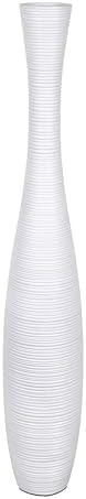 Leewadee Large Floor Vase 34 inches Polyresin for Pampas Grass, Dried Flowers - Image 3