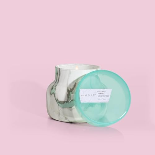 Capri Blue Modern Marble Jar Candles - Luxury Scented Candles for Home - Long Lasting Soy Wax Blend - Scented Home Decor Gifts - Coconut Santal (8 oz) - Image 2