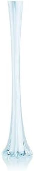 WGV Eiffel Tower Vase, Open 1.5", Height 24", (Multiple Sizes Choices) White Glass Floral Container with Sturdy Base, Flower Centerpiece for Wedding Event Home Decor, Arts Crafts, 1 Piece by WGVInternational-OpusGlassware