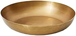 Serene Spaces Living Vintage Gold Decorative Iron Bowl, Table Centerpiece, Fruit Bowl, Floating Candle-Holder, Flower Bowl Vase, Potpourri, Catchall, Dining Table (Small - Pack of 1) by SereneSpacesLiving