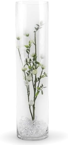 WGVI Quality Thick Weighted Tall Clear Cylinder Glass Vases, 4" W x 16" H, Flower Arrangement Floating Candle Holders Wedding Centerpieces Event Floral Container Home Decor, Bulk Wholesale, 6 Pcs - Image 4