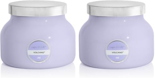 Capri Blue Volcano Scented Candles - Luxury Glass Jar Candles for Home Scented with Tropical Fruit & Sugared Citrus - Soy Wax Blend - Lavender Colored Jar (8 oz) (Pack of 2) by Unknown