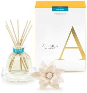 Agraria PetiteEssence Flower and Reed Diffuser Set, 1.7 oz, Handcrafted Sola Flower Botanical Scent Diffuser for Home, Scented Oil Gift Set by AgrariaHome