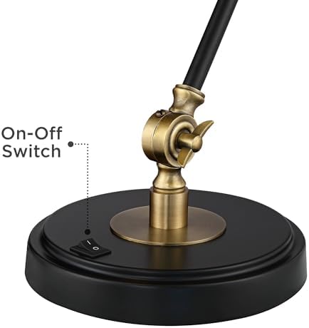 Wray 26 3/4" Tall Desk Lamp USB Brass Black Antique Adjustable Painted - Image 5