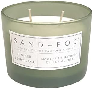 Sand + Fog Scented Candle - Juniper Berry Sage – Additional Scents and Sizes – 100% Cotton Lead-Free Wick - Luxury Air Freshening Jar Candles - Perfect Home Decor – 12oz - Image 2