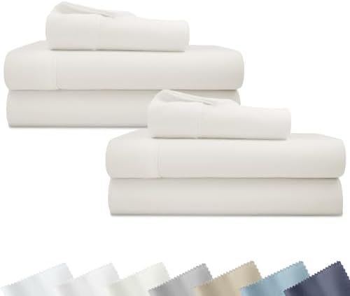 California Design Den 2-Pack Soft 100% Cotton Sateen Twin Sheets Set by CaliforniaDesignDen