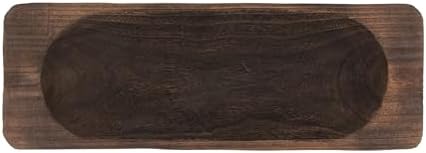 Creative Co-Op Decorative Paulownia Wood Tray Bowl, Brown - Image 5