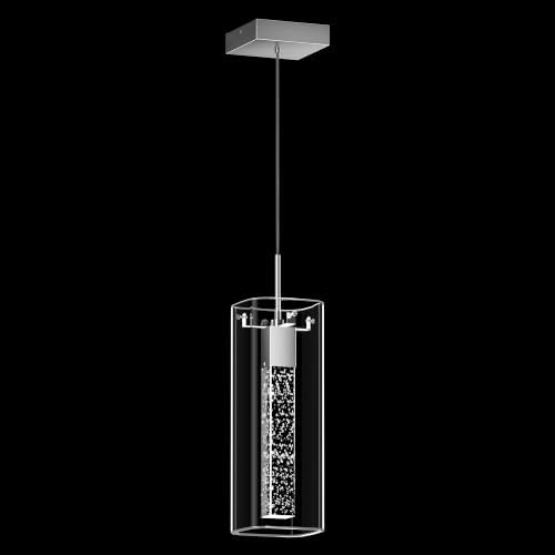 LED Crystal Pendant Light for Kitchen Island, Brushed Nickel, 1 Pack by Esfos