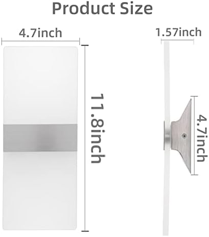 KICAAO Modern Wall Sconces 4 Pack, Led Wall Light 10w, Cool White 6000K - Image 6