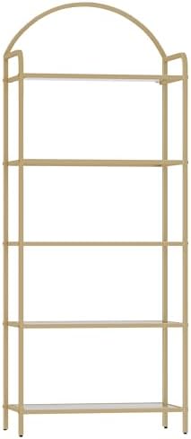 Hzuaneri Bookcase Bookshelf, Tempered Glass Bookshelves by Hzuaneri