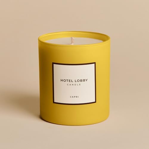 Hotel Lobby Capri Candle – Hand-Poured 9.75oz 100% Soy Wax with Italian Citrus, Jasmine, Amaro Liqueur, Sea Salt, and Mineral Amber – Paraffin-Free, Infused with Essential Oils, 65-Hour Non-Toxic Burn - Image 2