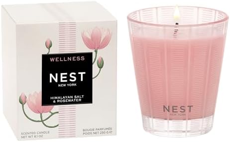 NEST New York Scented Classic Candle, Himalayan Salt & Rosewater - 8.1 oz - Up to 60-Hour Burn Time - Reusable Glass Vessel by Unknown