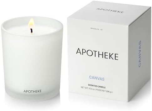 Apotheke Signature Scented Candles for Home, Canvas - 10.5 Oz by Apotheke