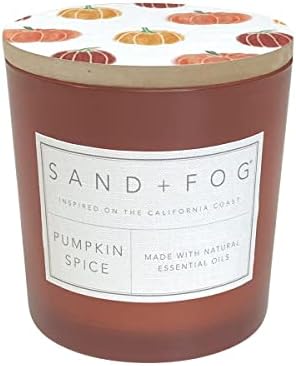 Sand + Fog Scented Candles - Pumpkin Spice - Additional Scents and Sizes - 3 Wicks 100% Cotton Lead-Free - Luxury Air Freshening Jar Candles - Perfect Home Decor - 21 oz by SandFogHome
