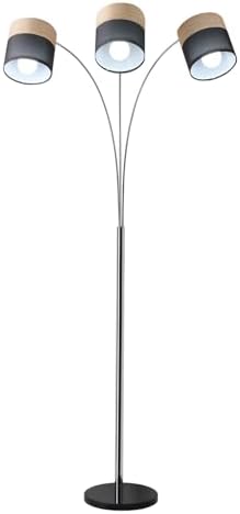Floor Lamps for Living Room, Brushed Nickel Arc Floor Lamp, 3 Light Tall Floor Lights Living Room, 71" Mid Century Tree Floor Lamp for Bedroom, Office(Bulb not Included) by Fansdrick