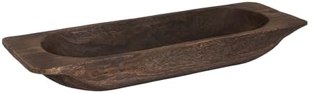Creative Co-Op Decorative Paulownia Wood Tray Bowl, Brown by Unknown