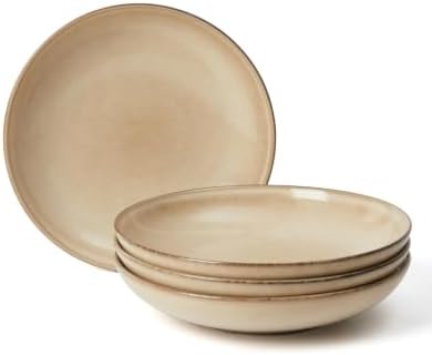 Pokini 8.75'' Ceramic Pasta Bowls Set of 4, Salad Bowls Pasta Serving Bowls by Pokini